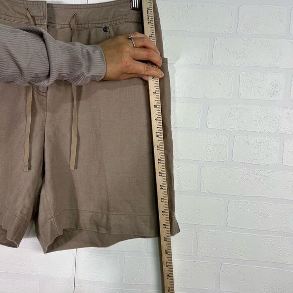 J Jill Women’s linen shorts size 8 light brown summer - Picture 5 of 16
